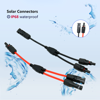 Câbles d'extension solaires en cuivre PVC DC 1500V de type Y 2,5 mm/4 mm/6 mm/10 mm avec connecteurs mâle/femelle pour station d'énergie solaire - Marque JieXun