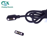 Conector Magnético USB de 2 Pines, Paso de 2.8mm, para Relojes Inteligentes, Cepillos de Dientes Eléctricos, Uso en PCB, Contacto de Latón, Carcasa de Nailon