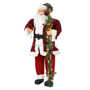 30 ~ 110 cm natale in piedi Babbo Natale ornamento di illuminazione decorazione Festival festa statuetta collezione tradizionale natale - Product Image 3