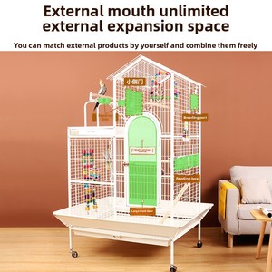 63 İnç Büyük, Zarif ve Dayanıklı Ferforje Oyun Alanı Tırmanma Merdiveni Kuş Papağanı Döner <span class=keywords><strong>Metal</strong></span> Kafes <span class=keywords><strong>XXL</strong></span> - Product Image 3