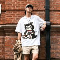 Kaos Premium 100% Katun untuk Pria, Model Vintage Washed, Longgar, Streetwear, Grosir, Polos, Tebal, Langsung dari Pabrik