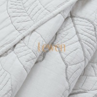 Ensemble de literie matelassé 3 pièces en microfibre de polyester léger pour chambre à coucher, toutes saisons
