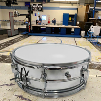 Sendi Professional 14 Inch Stainless Steel Chamber Jazz Style Marching Drum Silver Percussion Instrument Single Layer