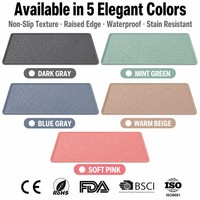 Tapis de toilettage pour chien en silicone, antidérapant, imperméable, résistant aux taches, bord surélevé, tapis de coupe de poils pour animaux de compagnie, facile à nettoyer