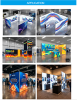 Stand d'exposition modulaire rétroéclairé pour salon professionnel, stand d'exposition portable, constructeur de stand d'exposition, boîte lumineuse publicitaire SEG, cadre en aluminium