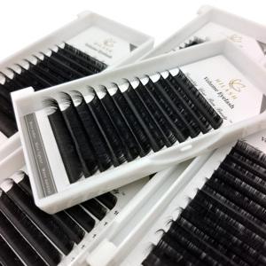 Wimperextensions groothandel professioneel volume matte zwarte cashmere 0.05 0.07 C D J krul wimper trays supplies met aangepast logo - Product Image 3