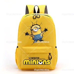 Minions Printed Backpack Yellow Large Capacity <b>School</b> <b>Bag</b> For Kids Student Travel Outdoor Use - Product Image 2