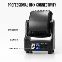 Projecteur LED matriciel 120W à effet Tornado RGBW, faisceau mobile, wash, stroboscope DMX512 CH22/CH24/CH94 pour bars et événements