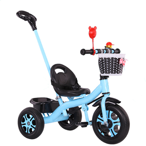 Children 1-6 Years Old 3 Wheel Tricycle Stroller Pedals & Hand Push Rod With Footstool Kids Bike
