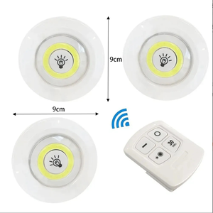 ไฟ LED แบบ Puck ยี่ห้อ <span class=keywords><strong>Natty</strong></span> COB สว่างพิเศษ 150 ลูเมน พร้อมรีโมทคอนโทรลไร้สาย ใช้แบตเตอรี่ เหมาะสำหรับตู้ - Product Image 3
