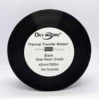 110mmx450m Pita Resin Wax Thermal Transfer Hitam Kompatibel dengan Printer Label Zebra