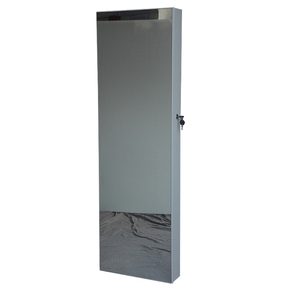 Casier de rangement pour <span class=keywords><strong>bijoux</strong></span>, miroir sur plein écran, <span class=keywords><strong>porte</strong></span> murale, <span class=keywords><strong>armoire</strong></span> à <span class=keywords><strong>bijoux</strong></span> blanche - Product Image 2