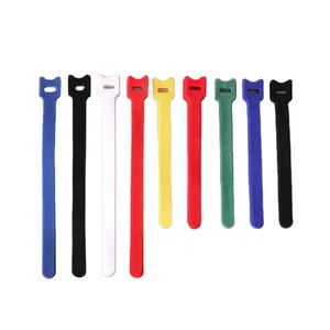 Fastening Tape Cable Ties Reusable double side wires cords nylon adjustable back to back hook and loop straps