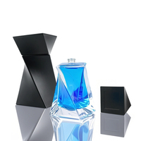 Flacon de parfum en verre de luxe de 75 ml, nouveau design, emballage transparent, flacon de parfum pour homme, flacon vaporisateur de parfum