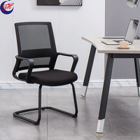 Silla de Oficina Simple con Respaldo, Apta para Computadora y Dormitorio, Ideal para Capacitación y Negociación