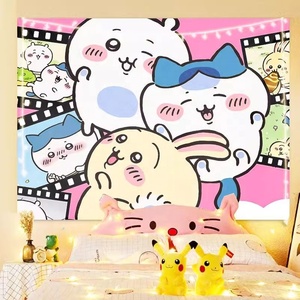 Vải nền chiikawa, vải treo tường hoạt hình dễ thương, phòng ngủ sinh viên và vải tường trang trí ký túc xá - Product Image 2