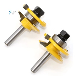L-N003 8# 2 Bits Rail & Stile Router Bit Set  Bevel -1/2" Shank Door Knife Woodworking Cutter Tenon Cutter - Product Image 6
