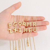 Perles en forme de bulles épaisses plaquées or 18 carats, breloques coulissantes alphabet initiales pour la fabrication de bracelets