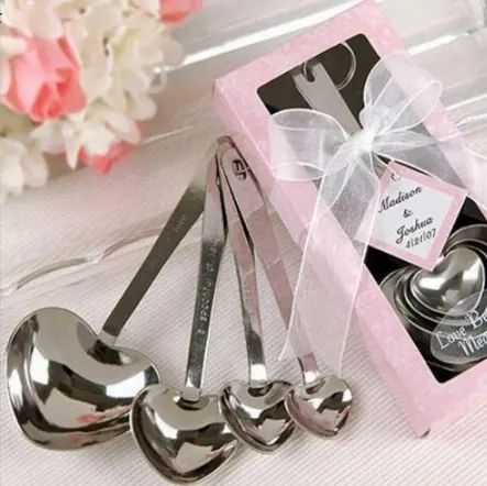 4 Pcs One Set Love beyond Measure Spoon Gift Wedding Souvenirs Guests