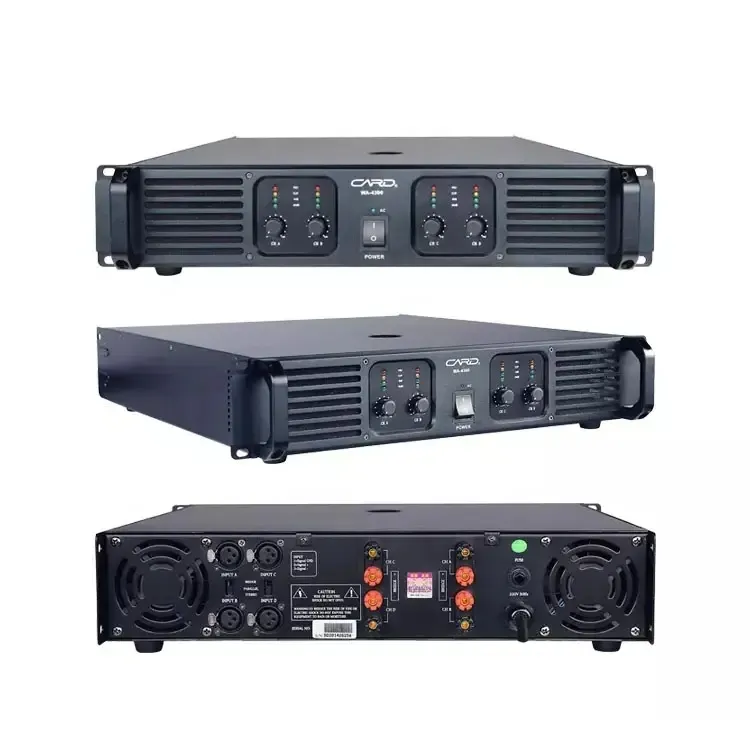 Bộ khuếch đại công suất cao lớp H 300 400 500 600W Hệ thống âm thanh 4 kênh Bộ khuếch đại chuyên nghiệp