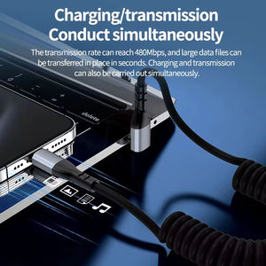 Cable USB C a Tipo C de 240W con Ángulo Recto de 90 Grados, Cable de Carga Rápida con Resorte Compatible con iPhone 15 16 17 Pro Max <span class=keywords><strong>Samsung</strong></span> Xiaomi - Product Image 5