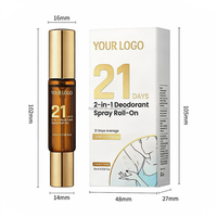 21 Tage 2-in-1 Antitranspirant Deodorant Spray & Roll-On Dual-Kopf 10ml Unisex Meersalz