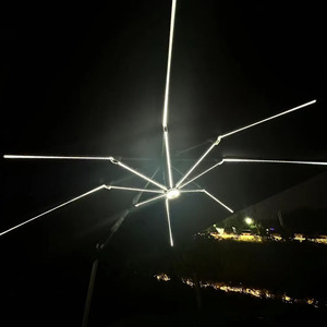 Parasol cantilever d'extérieur avec éclairage LED solaire, parasol de patio haut de gamme avec éclairage intégré pour jardin - Product Image 6