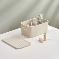 Caja de Almacenamiento de Plástico de Estilo Simple WANUO, Caja de Almacenamiento Universal para el Hogar, Cajas de Almacenamiento Ordenadas en Tres Tamaños