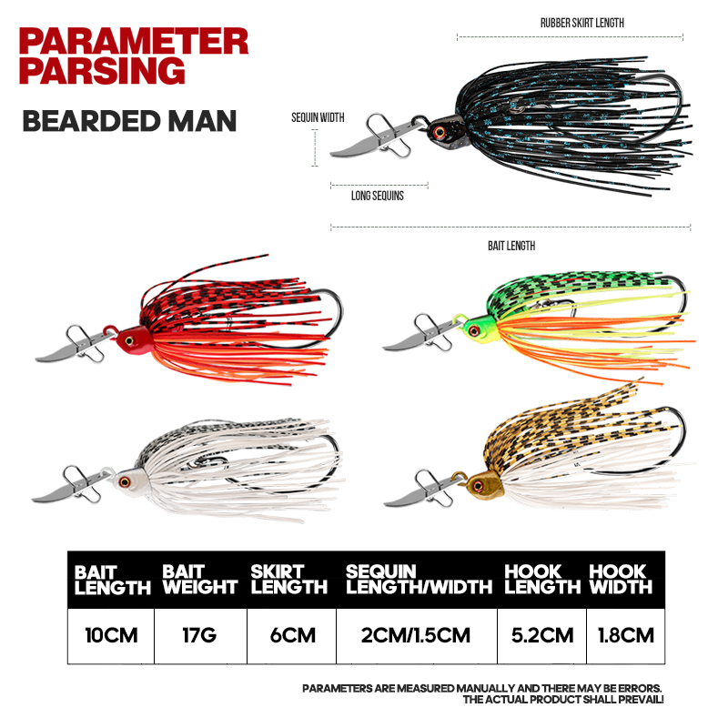 Chatterbait Lure - Bladed Jig Spinnerbait for Bass Fishing