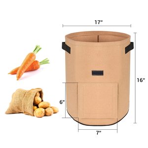 1 3 5 7 10 15 20 <strong>25</strong> 30 35 50 <strong>Gallon</strong> Felt Plant Grow Bags Felt Plant Barrel Thickened Garden Non Woven Felt Flower <strong>Pot</strong>