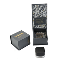 Emballage de luxe en boîte magnétique pour flacon en verre concentré, pot en verre carré de 5g, 7g, 9g, boîtes en papier avec insert en mousse