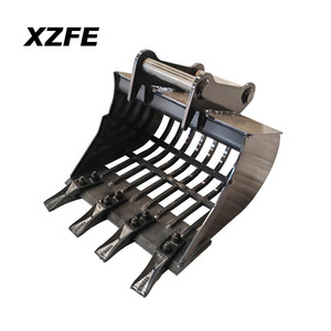 دلو غربلة XZFE MS03 للحفارات مع أسنان بعرض 800 مم، ملحق للحفارات بوزن 3.5 طن، دلاء هيكلية - Product Image 1