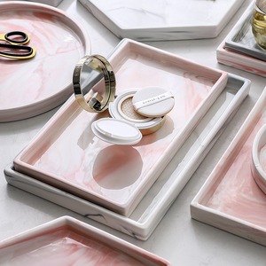Bandeja de cerámica moderna para joyería, baño, decoración de hotel, <span class=keywords><strong>forma</strong></span> hexagonal redonda <span class=keywords><strong>Rectangular</strong></span> - Product Image 1