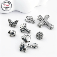 Body ASTM-F136 Titanium Classics Animal Piercing Ear Tragus Helix Lobe Stud Flat Back Earrings Lip Labret Nose Stud Jewelry