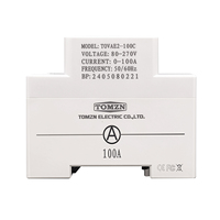 TOMZN 3IN1 Meteran Energi Listrik Pengukur Arus Voltmeter Digital Warna Dapat Diubah Din Rail AC80-270V 0-100A 50/60Hz
