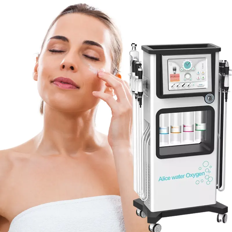 7 En 1 Alice Super Bubble Facial Machine Hydra Dermabrasion SPA Oxygen Water Peeling Super Micro Bubble Beauty Instrument