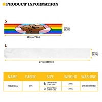 Taplak Meja Cetak Kustom QTPOC, Ornamen Meja Poliester Seri Pelangi Gay untuk Gaya Meja Dapur & Pesta Acara Khusus