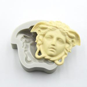 DM322 3D <span class=keywords><strong>Snaker</strong></span> Medusa busto scultura greca torta fondente cioccolato stampo da forno cera sapone candela fare stampo in silicone - Product Image 4