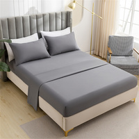 Literie OEM Drap-housse en coton Quatre coins avec bande élastique Housse de protection de matelas Ensemble de draps-housse en microfibre