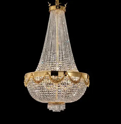 Zhongshan fábrica de iluminação Jewellerytop europeu contemporâneo iluminação moderna luminária lustre de cristal império