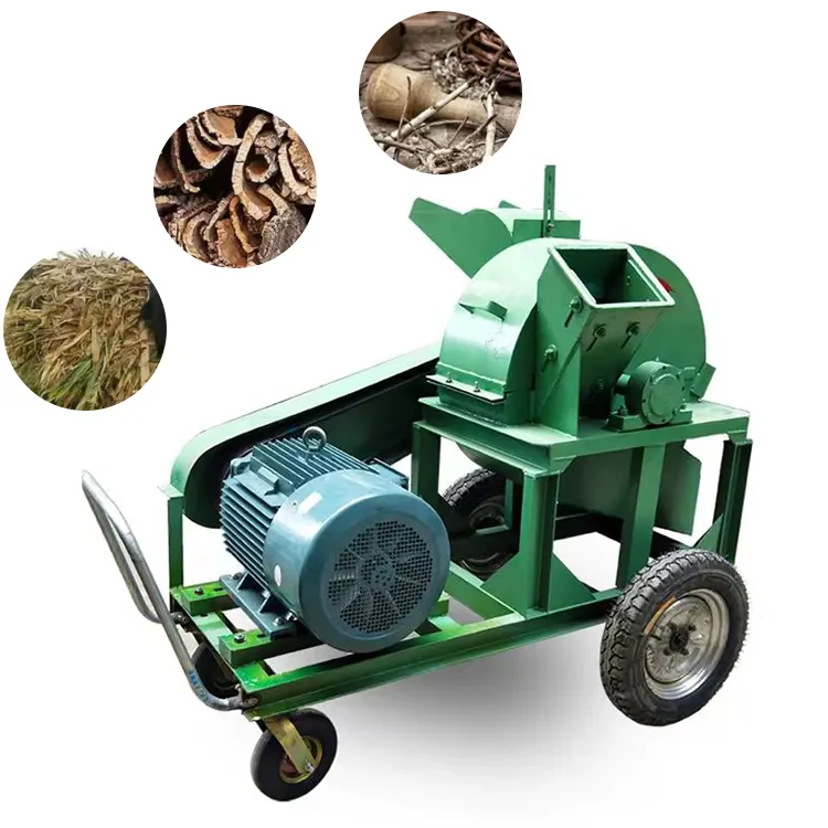 Ağaç ezme makinesi mobil kırıcı endüstriyel ahşap talaş yapımı ağaç parçalama makinesi