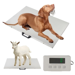 Pèse-animaux électronique, balance pour animaux de compagnie, unités kg, lb, oz, capacité 500 kg / 1100 lb, portable, avec poignée, balance numérique pour animaux. - Product Image 3