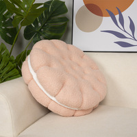 Coussins décoratifs de haute qualité en forme de biscuit, couleur unie, style nordique, prêts à l'emploi pour le salon