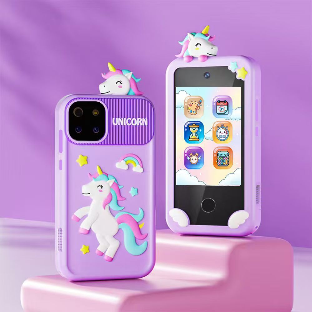 Caméra double licorne violette-hd