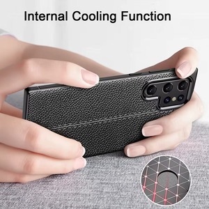Funda de teléfono a prueba de golpes de silicona con textura de cuero de lujo al por mayor para Samsung <span class=keywords><strong>Galaxy</strong></span> S21 S22 Ultra 5G S23 + S24 Ultra A32 A53 A52 - Product Image 5