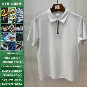 Polo Casual de Punto Ligero y Transpirable con Cierre de Media Cremallera y Contraste de Color - Product Image 2