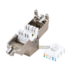 Vendita calda di 180 gradi senza utensili Keystone Jack 8 p8c a prova di polvere per Cat6a connettore di rete parti di Telecom - Product Image 6