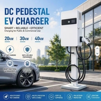 Chargeur rapide mural DC 20-40 kW, connecteur unique CCS2 GB/T, sortie 100A, OCPP 1.6J, usage commercial