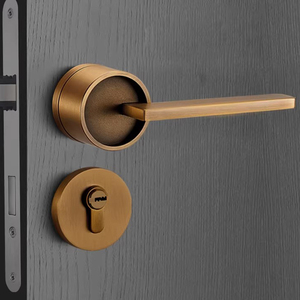 Manija <span class=keywords><strong>de</strong></span> Puerta <span class=keywords><strong>de</strong></span> Lujo en Línea <span class=keywords><strong>de</strong></span> Aleación <span class=keywords><strong>de</strong></span> Aluminio y Zinc con Latón, Juego <span class=keywords><strong>de</strong></span> Panel con Cerradura <span class=keywords><strong>de</strong></span> Llave para Privacidad del Hogar, Manijas <span class=keywords><strong>de</strong></span> Puerta <span class=keywords><strong>Interiores</strong></span> con Palanca - Product Image 3