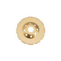 Meule diamantée pour turbine, pour le polissage et le nettoyage des surfaces en aluminium, pierre, béton et autres matériaux, 4 pouces, abrasif fin